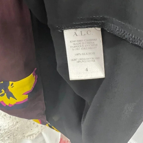 A.L.C. Floral Maroon Grace Mini Dress $495 - Picture 12 of 14